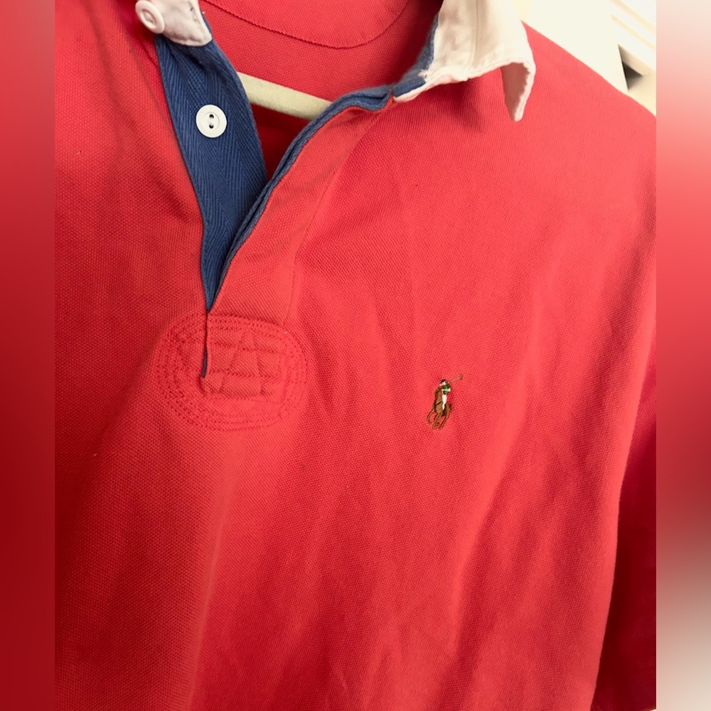 POLO by Ralph Lauren collared open sleeve size Large Red